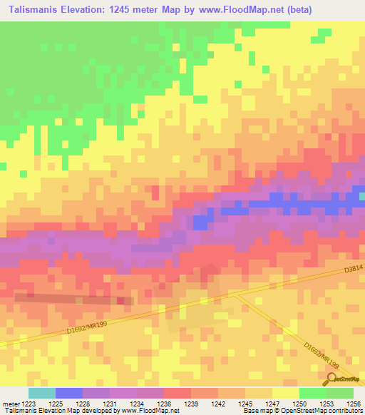 Talismanis,Namibia Elevation Map