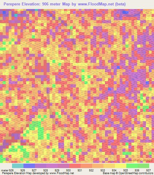 Perepere,Namibia Elevation Map