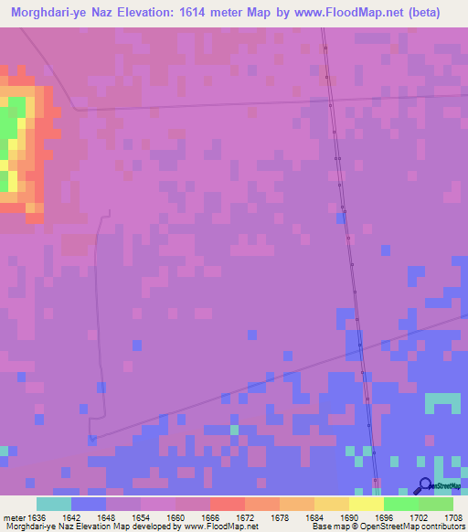 Morghdari-ye Naz,Iran Elevation Map