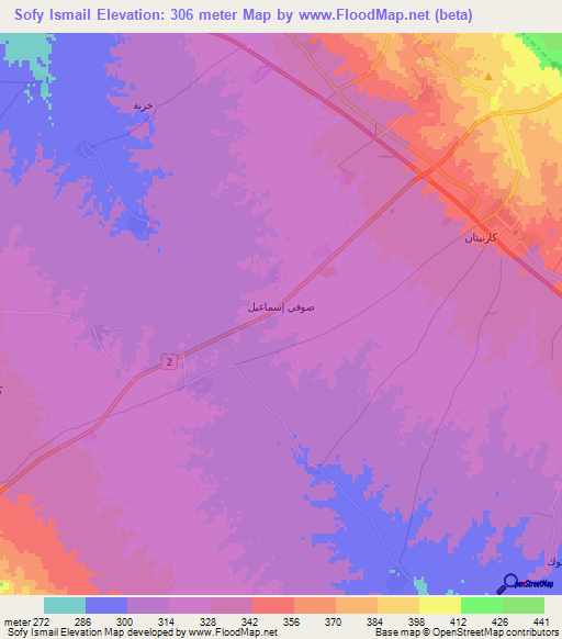 Sofy Ismail,Iraq Elevation Map