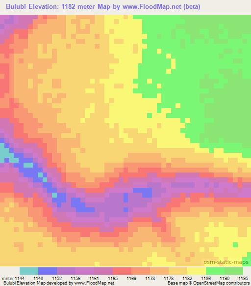 Bulubi,Zambia Elevation Map