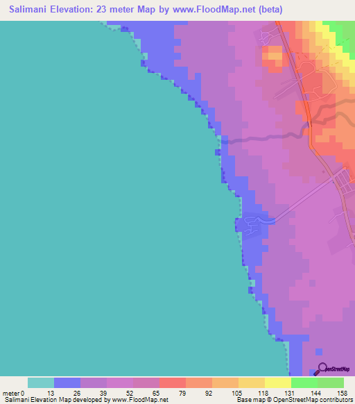 Salimani,Comoros Elevation Map