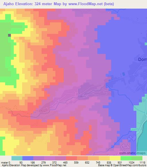 Ajaho,Comoros Elevation Map