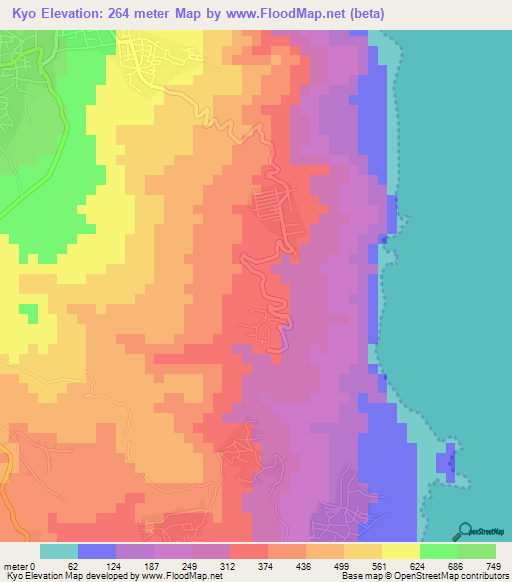 Kyo,Comoros Elevation Map