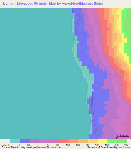 Domoni,Comoros Elevation Map