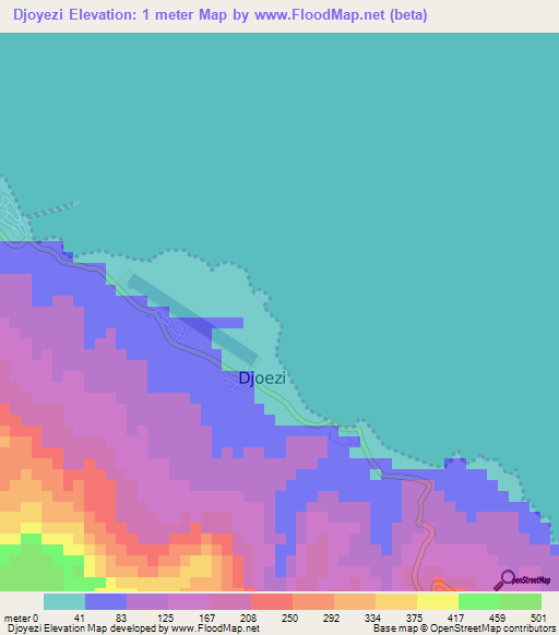 Djoyezi,Comoros Elevation Map