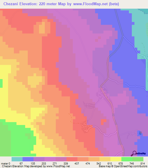 Chezani,Comoros Elevation Map