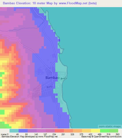 Bambao,Comoros Elevation Map