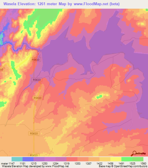 Wasela,Congo (Kinshasa) Elevation Map