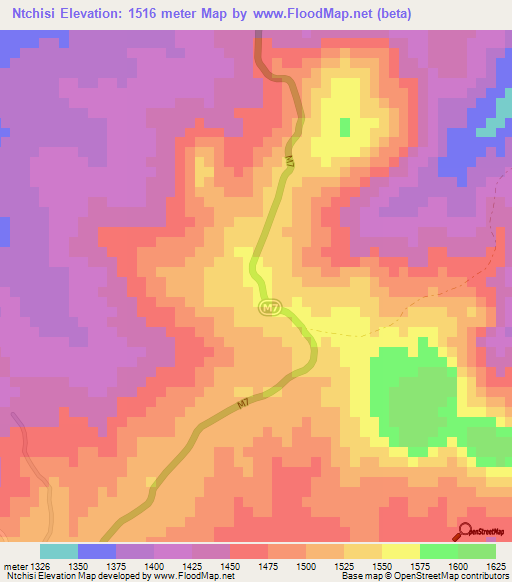 Ntchisi,Malawi Elevation Map