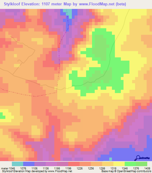 Stylkloof,Swaziland Elevation Map