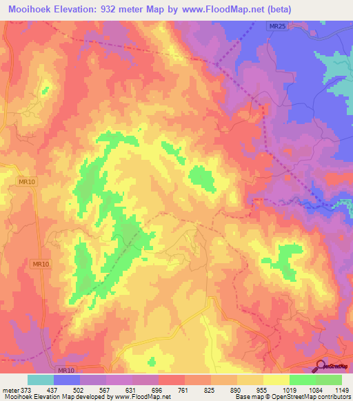 Mooihoek,Swaziland Elevation Map