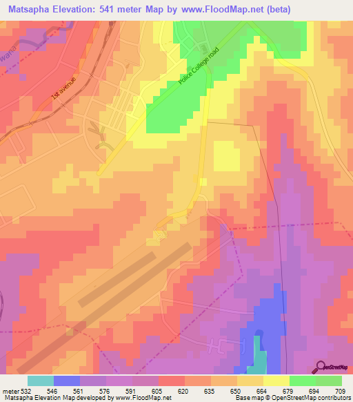 Matsapha,Swaziland Elevation Map