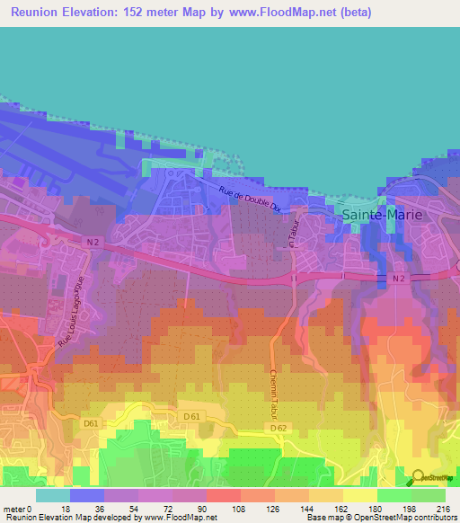 Reunion,Reunion Elevation Map