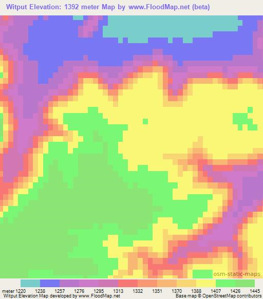 Witput,South Africa Elevation Map