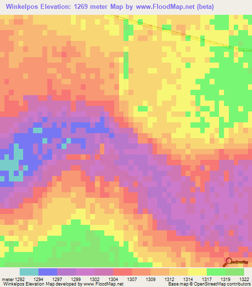 Winkelpos,South Africa Elevation Map