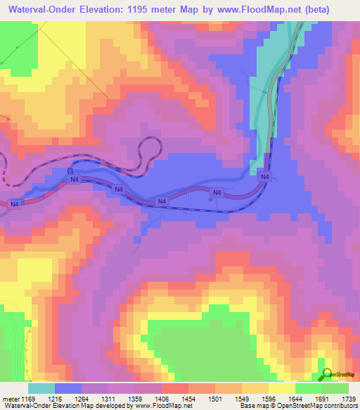 Waterval-Onder,South Africa Elevation Map