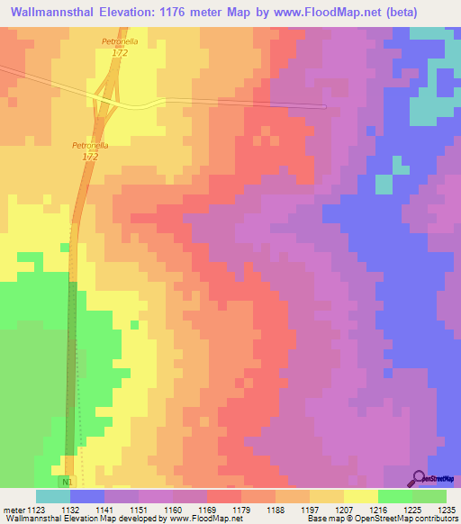 Wallmannsthal,South Africa Elevation Map
