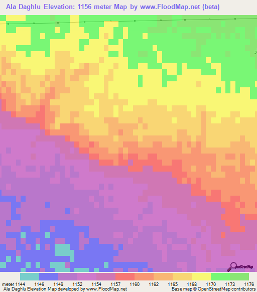 Ala Daghlu,Iran Elevation Map