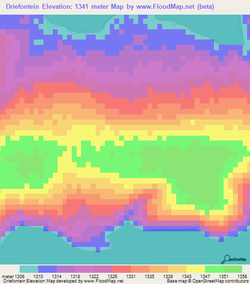 Driefontein,South Africa Elevation Map
