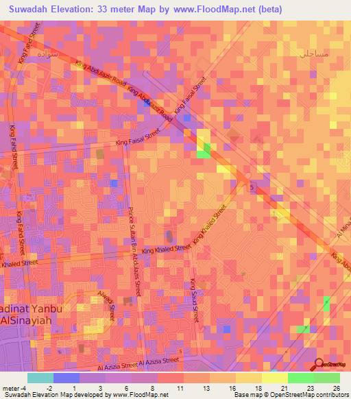 Suwadah,Saudi Arabia Elevation Map