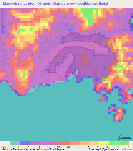 Marovoha,Madagascar Elevation Map