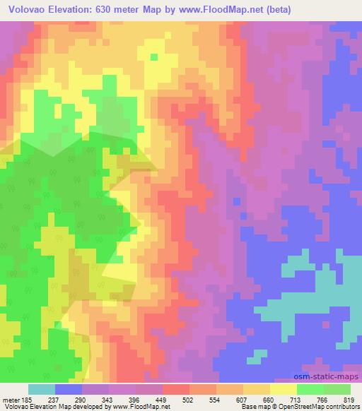 Volovao,Madagascar Elevation Map