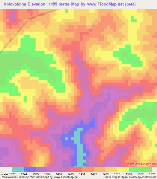 Volavolaina,Madagascar Elevation Map