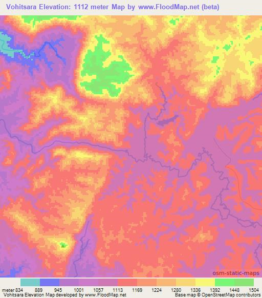 Vohitsara,Madagascar Elevation Map
