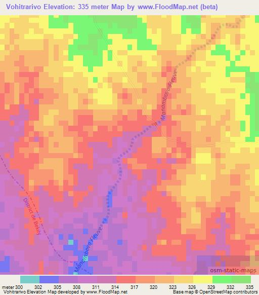 Vohitrarivo,Madagascar Elevation Map