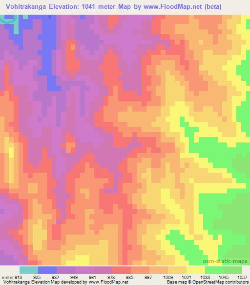Vohitrakanga,Madagascar Elevation Map