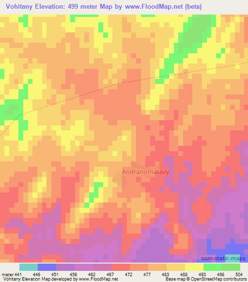 Vohitany,Madagascar Elevation Map