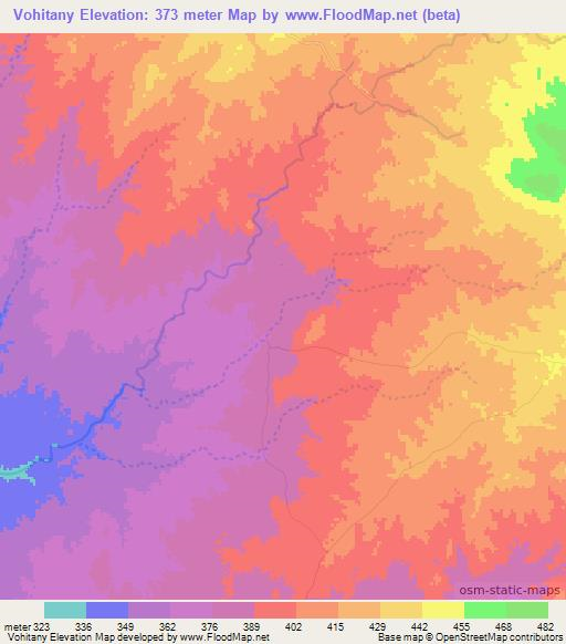 Vohitany,Madagascar Elevation Map