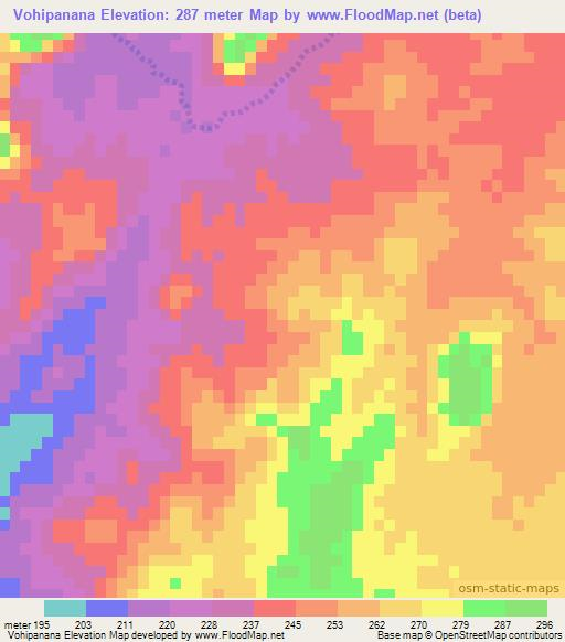 Vohipanana,Madagascar Elevation Map