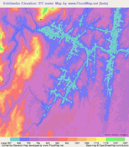 Vohilambo,Madagascar Elevation Map