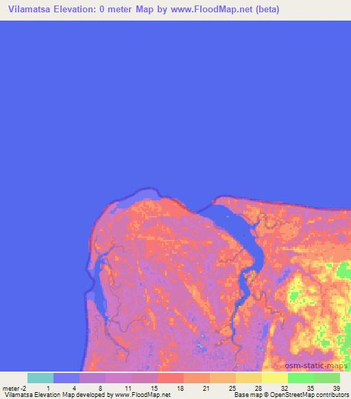Vilamatsa,Madagascar Elevation Map