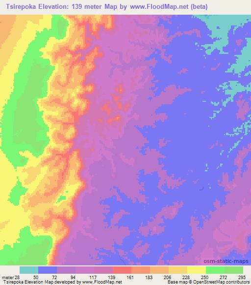 Tsirepoka,Madagascar Elevation Map