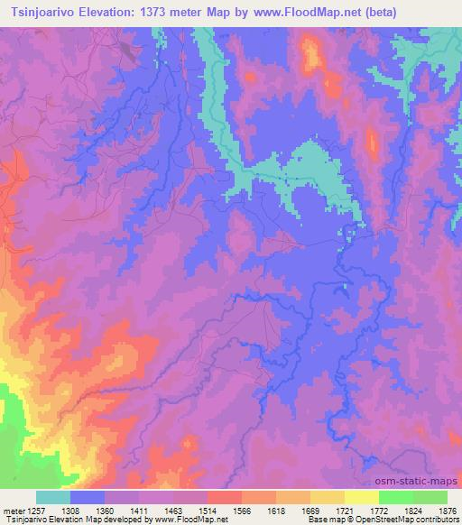 Tsinjoarivo,Madagascar Elevation Map