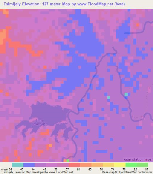 Tsimijaly,Madagascar Elevation Map