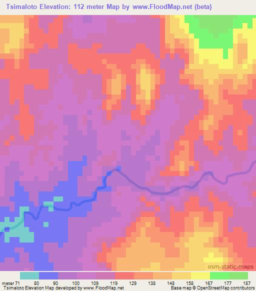 Tsimaloto,Madagascar Elevation Map