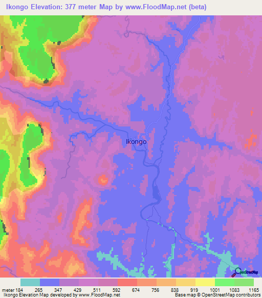 Ikongo,Madagascar Elevation Map