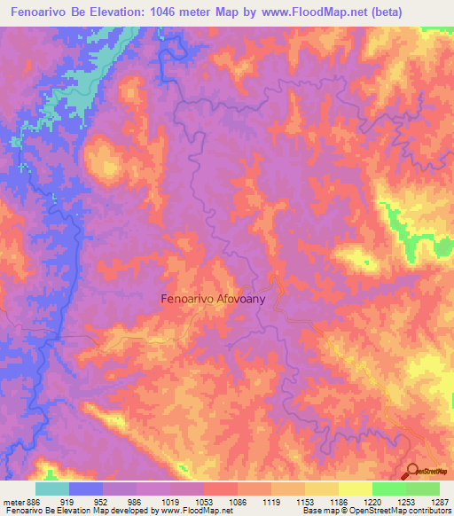 Fenoarivo Be,Madagascar Elevation Map
