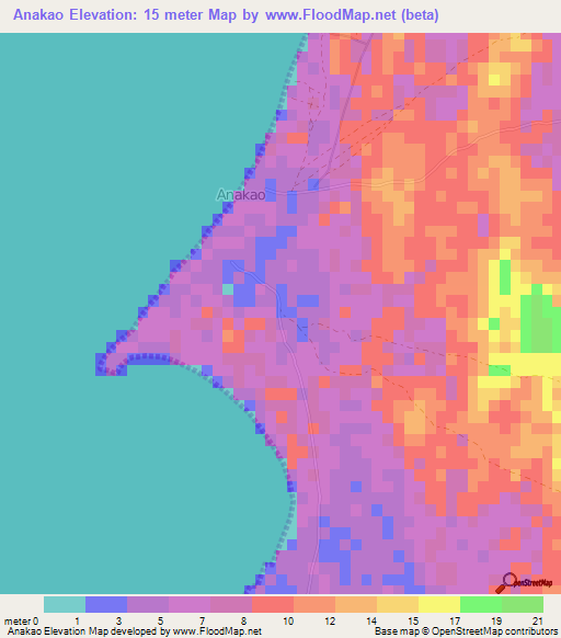 Anakao,Madagascar Elevation Map