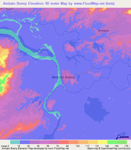 Ambato Boeny,Madagascar Elevation Map