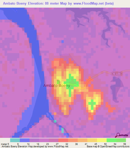 Ambato Boeny,Madagascar Elevation Map