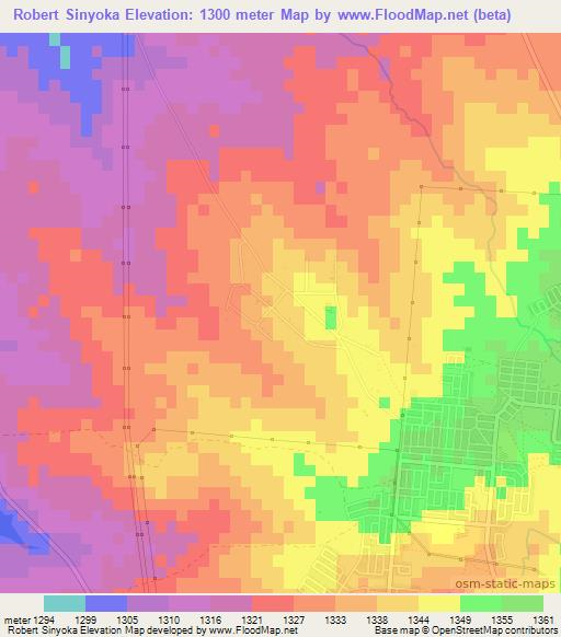 Robert Sinyoka,Zimbabwe Elevation Map
