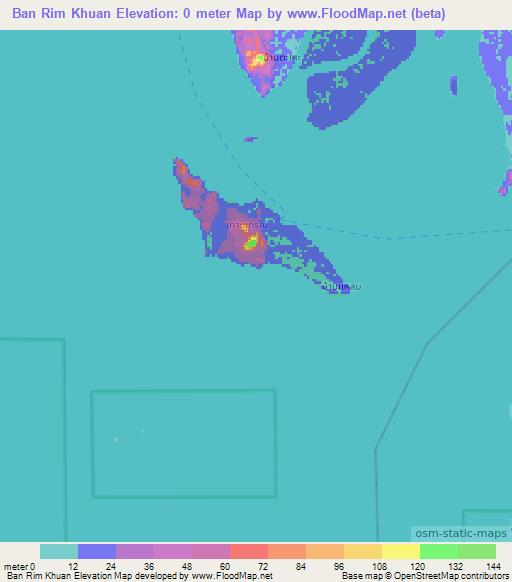 Ban Rim Khuan,Thailand Elevation Map