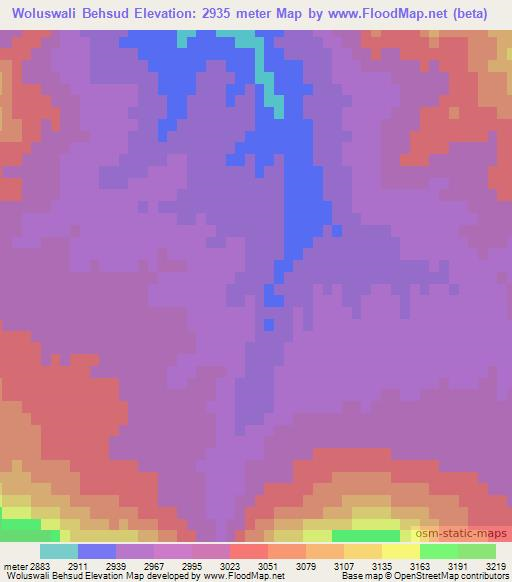 Woluswali Behsud,Afghanistan Elevation Map