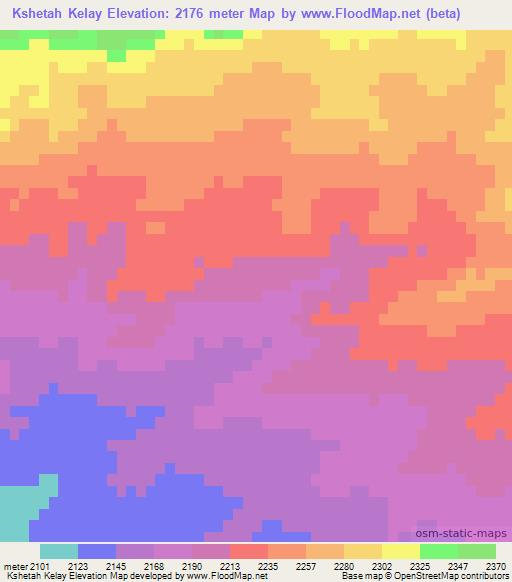 Kshetah Kelay,Afghanistan Elevation Map