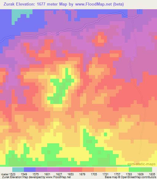 Zurak,Afghanistan Elevation Map